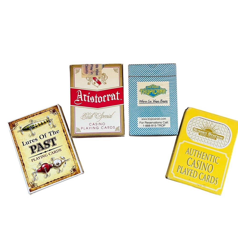 Vintage Casino Playing Cards Lot Tropicana Reno Hilton Sunset Station Lures Past